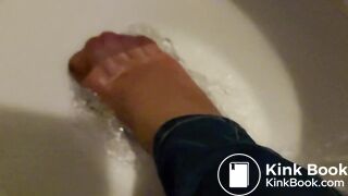 pantyhose wash shit in slow motion