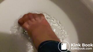 pantyhose wash shit in slow motion