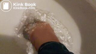 pantyhose wash shit in slow motion