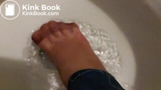 pantyhose wash shit in slow motion