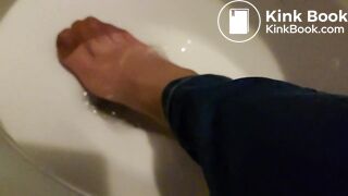 pantyhose wash shit in slow motion