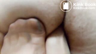 pantyhose toe play inside boy ass