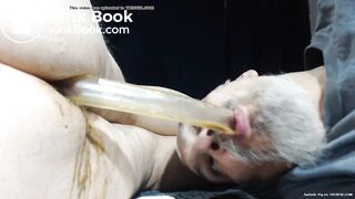 sucking ass through a tube