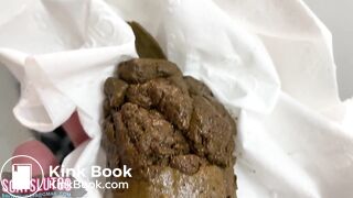 Trans Girl with Hairy Balls Forcing Shit