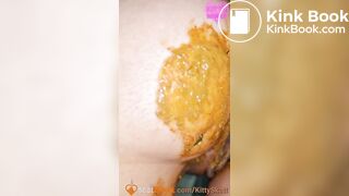 Public crowded train shit