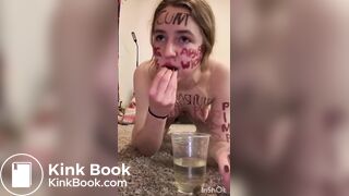 Belle cochonne mange son caca