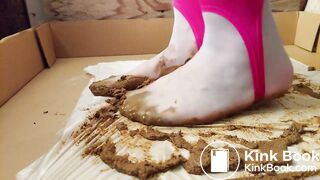 milf blue Pantyhose Got shitted