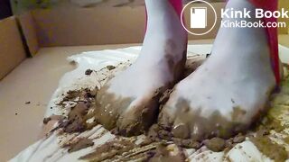 Blue Pantyhose Slow Motion brown shit