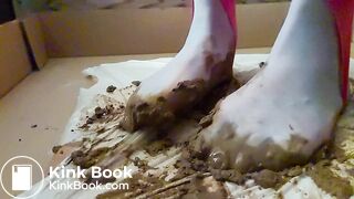 Blue Pantyhose Slow Motion brown shit