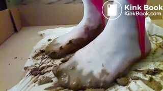Blue Pantyhose Slow Motion brown shit