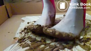 Blue Pantyhose Slow Motion brown shit