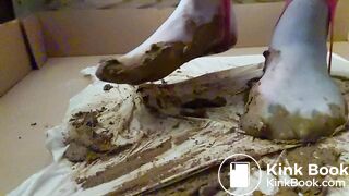 Blue Pantyhose Slow Motion brown shit