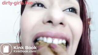 Latina extreme nasty show with shit, piss and vomi