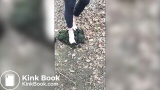 Girl Barefoot in Horse Shit