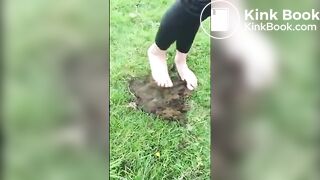 Girl Barefoot in Horse Shit 2
