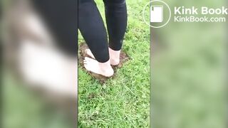 Girl Barefoot in Horse Shit 2