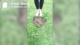 Girl Barefoot in Horse Shit 2