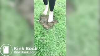 Girl Barefoot in Horse Shit 2