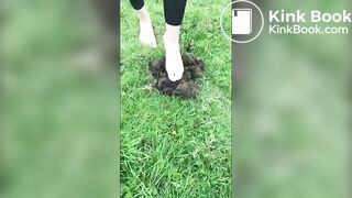 Girl Barefoot in Horse Shit 2