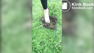 Girl Barefoot in Horse Shit 2