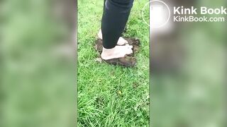 Girl Barefoot in Horse Shit 2