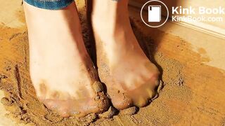 Brown pantyhose asian very mad