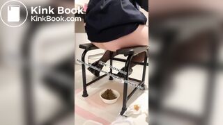 Beautiful girl poops in the toilet 15