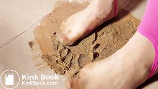 Very Gunky feet Asian in pantyhose dr Scholl's