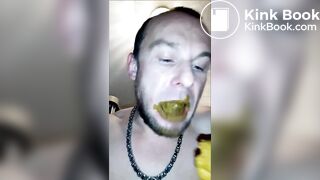 andy playing with and eating shit