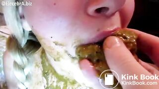 girl Human toilet scat in vomit