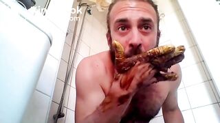 scat playing with condom