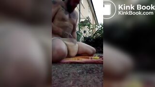 playing with shit outdoors