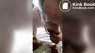 scat playing & eating to straight porn in the zone