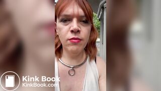 Sissy Dolly eats shit in public
