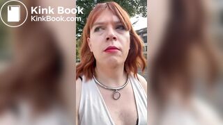 Sissy Dolly eats shit in public