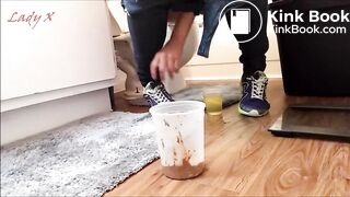 sexy Hispanic woman poops