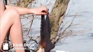 Real scat girl in public