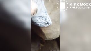 masturbating on abandoned shitty homeless panties