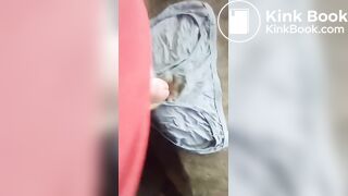 masturbating on abandoned shitty homeless panties