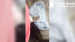 masturbating on abandoned shitty homeless panties