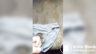 masturbating on abandoned shitty homeless panties