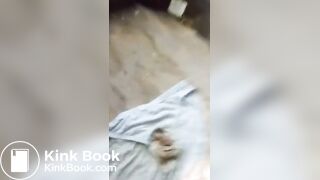 masturbating on abandoned shitty homeless panties