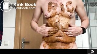 guy with small tits shits and smears