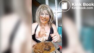 Eating shit - covered in shit