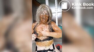 Eating shit - covered in shit