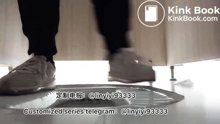 Beautiful girl poops in the toilet 20