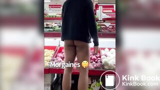 guy pisses on food in grocery store in public