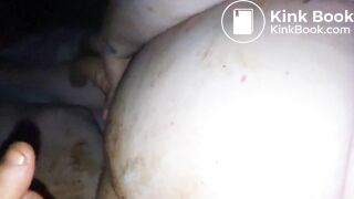 Rubbing my dirty cok on bbw scat filled ass and…