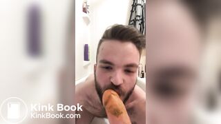 young guy in tub shitting and smearing