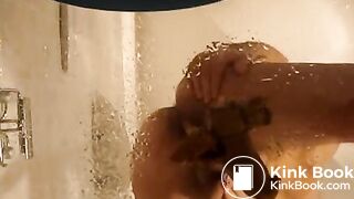 hot man smearing body with shit